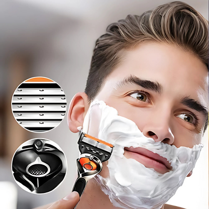 GlideX™ 5-Blade Razor | 48-Blade Shaving Kit for a Smooth Finish