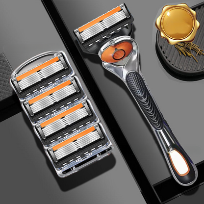 GlideX™ 5-Blade Razor | 48-Blade Shaving Kit for a Smooth Finish