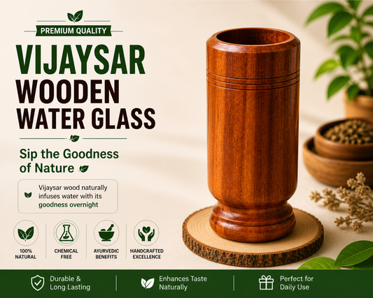 Sugar Balance Wooden Water Glass (100% Natural)