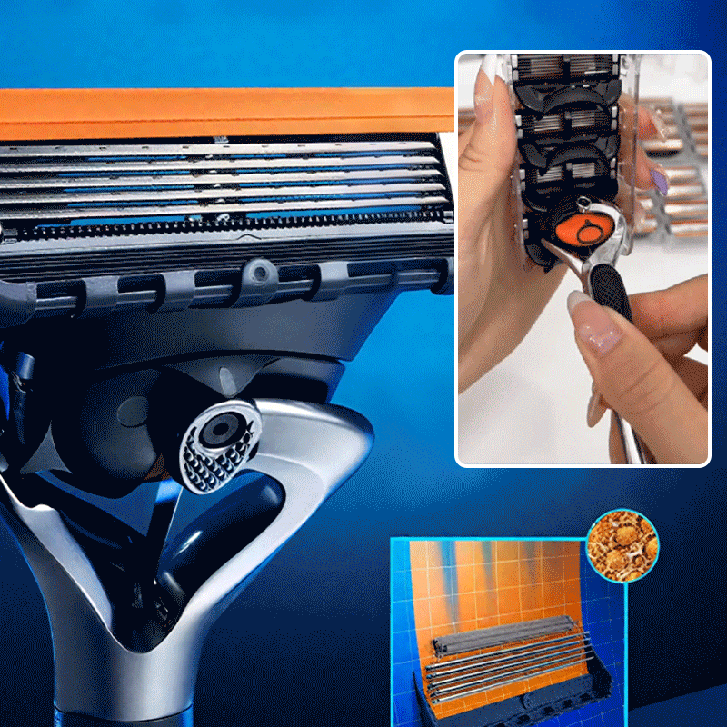GlideX™ 5-Blade Razor | 48-Blade Shaving Kit for a Smooth Finish