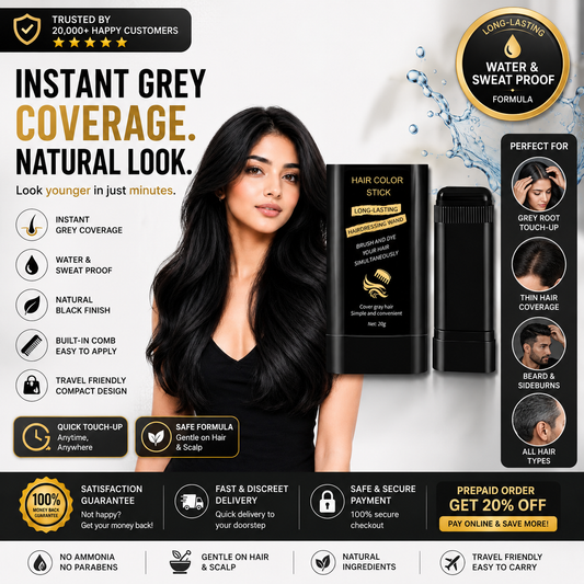 Lustra™ 2 in 1 Water & Sweat Proof Hair Comb Dye for Men & Women