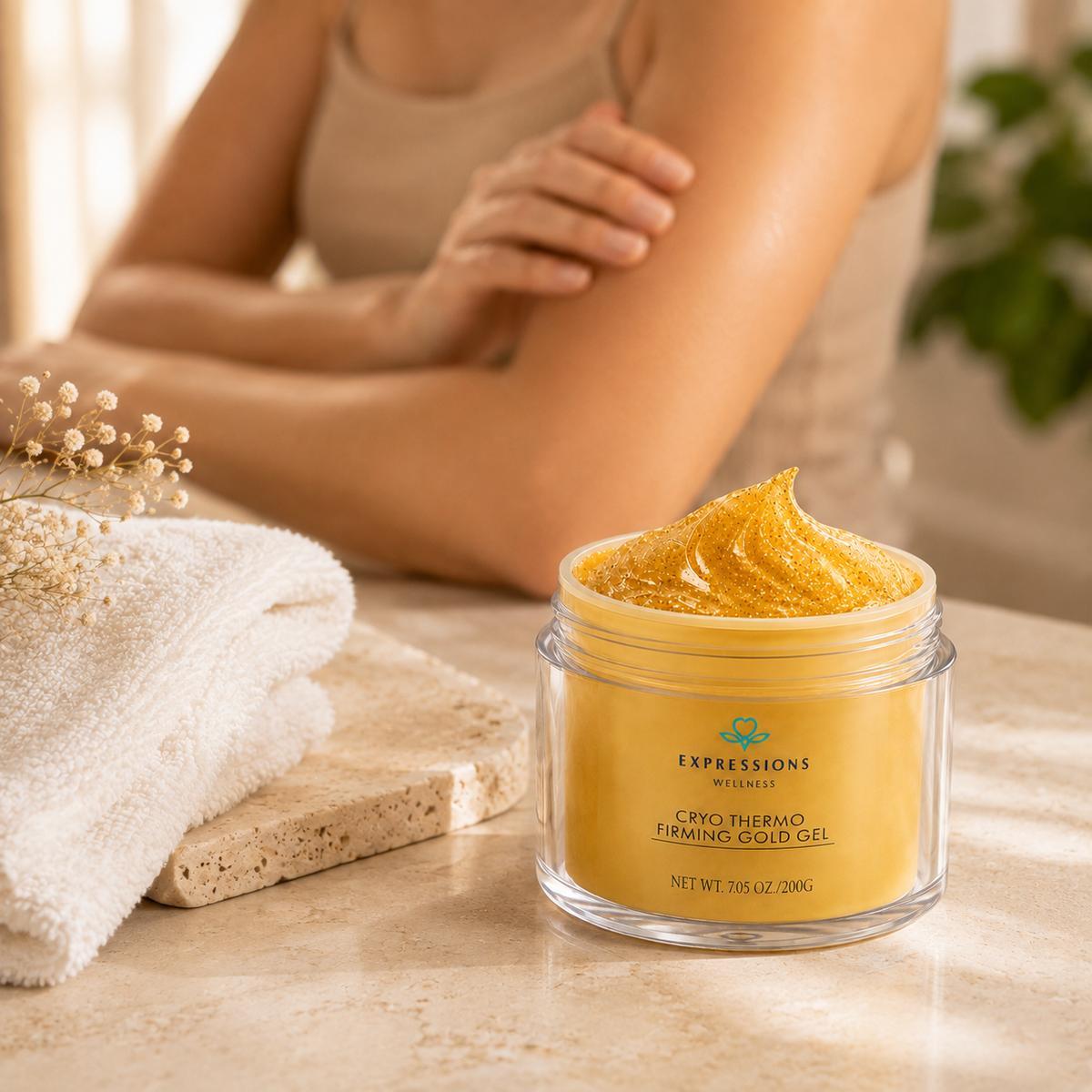 Cryo Thermo Firming Gold Gel | Skin Tightening Cellulite Cream for Body