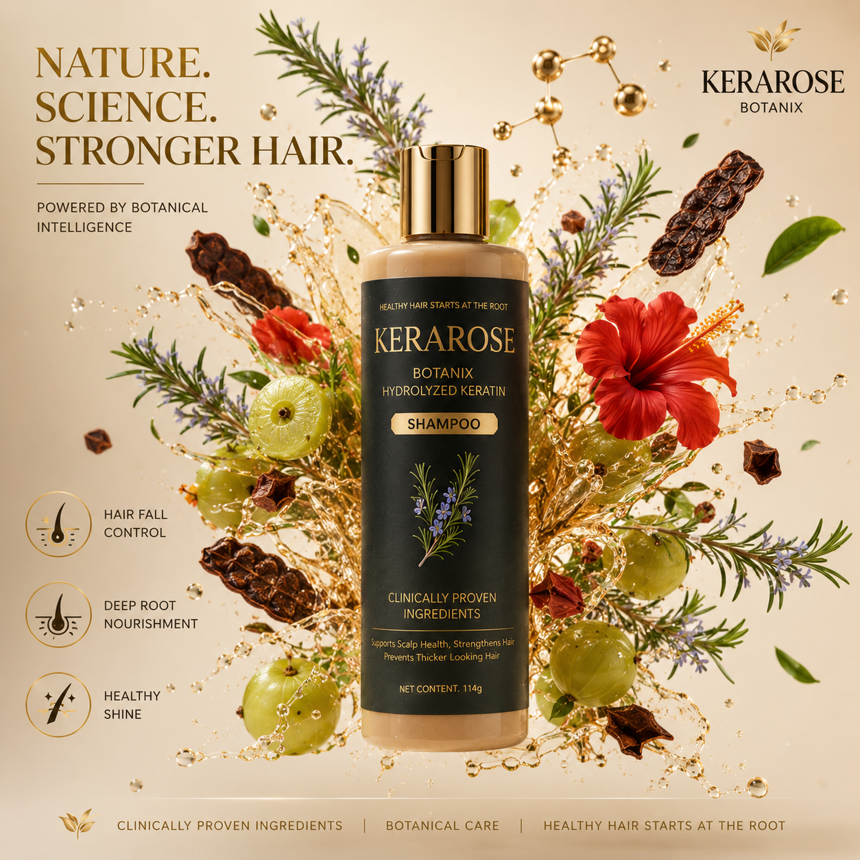 Kerarose botanix Shampoo For Hair Growth 🌿✨