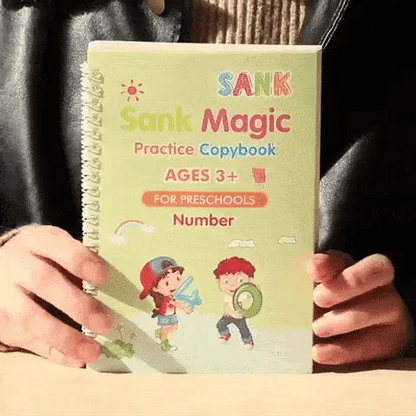 Sank magic practice copybook (4 book + 10 Refill+ 1 pen + 1 gripper)